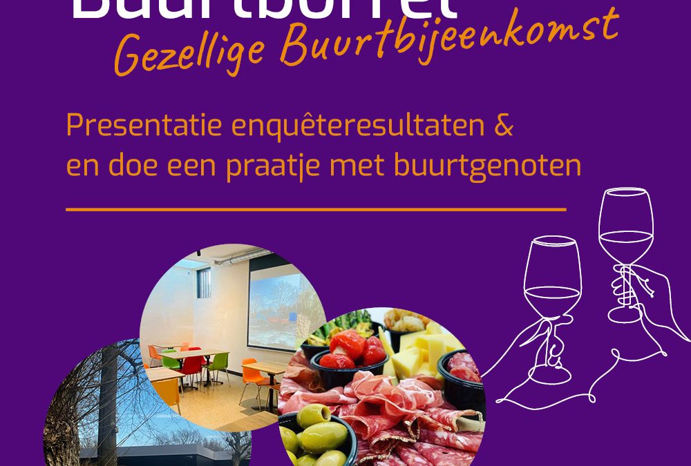 Buurtborrel zondag 23 maart